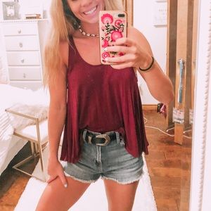 Super soft burgundy / red tank top !!!